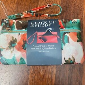 Van Heusen Floral Clutch Wristlet with Charger